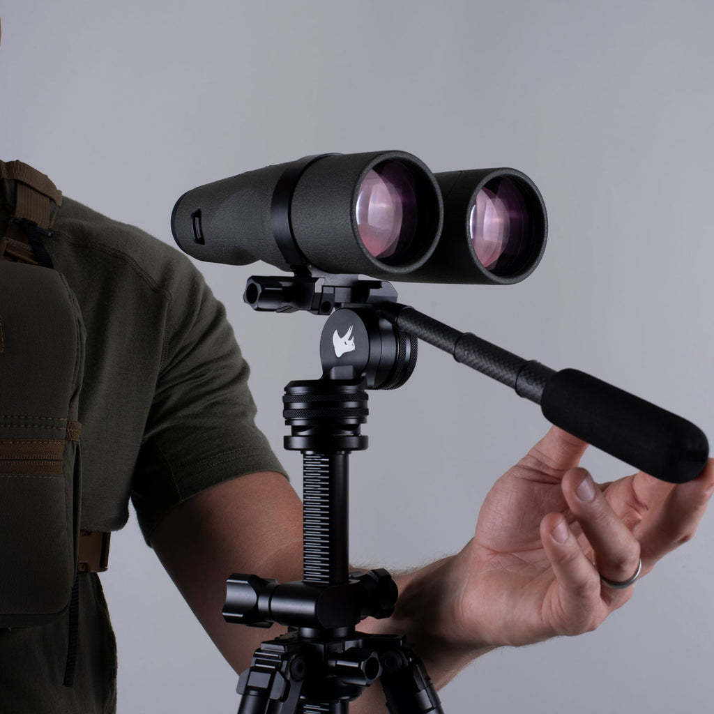 Tricer NS Bino Adapter mounted on binoculars