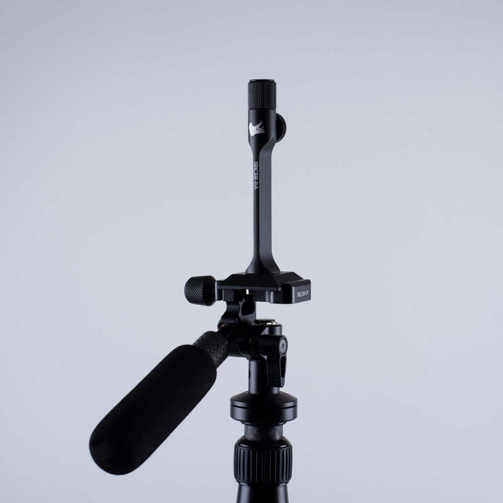 Tricer BA Bino Adapter mounted on binoculars