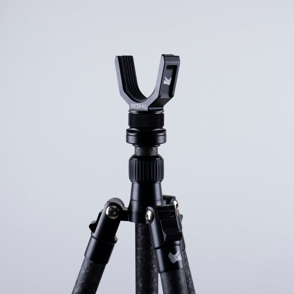 Tricer RG Rotating Gun Rest installed on tripod