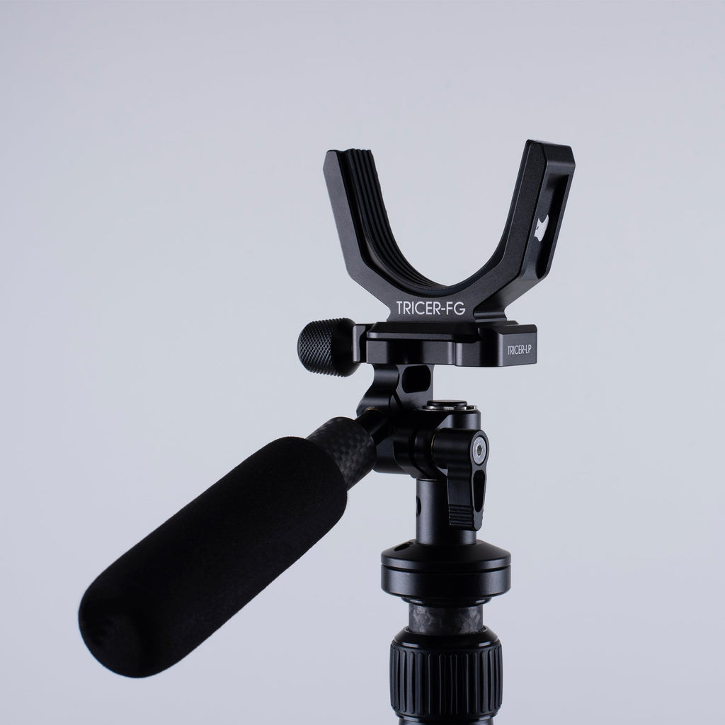 Tricer FG Gun Rest installed on tripod