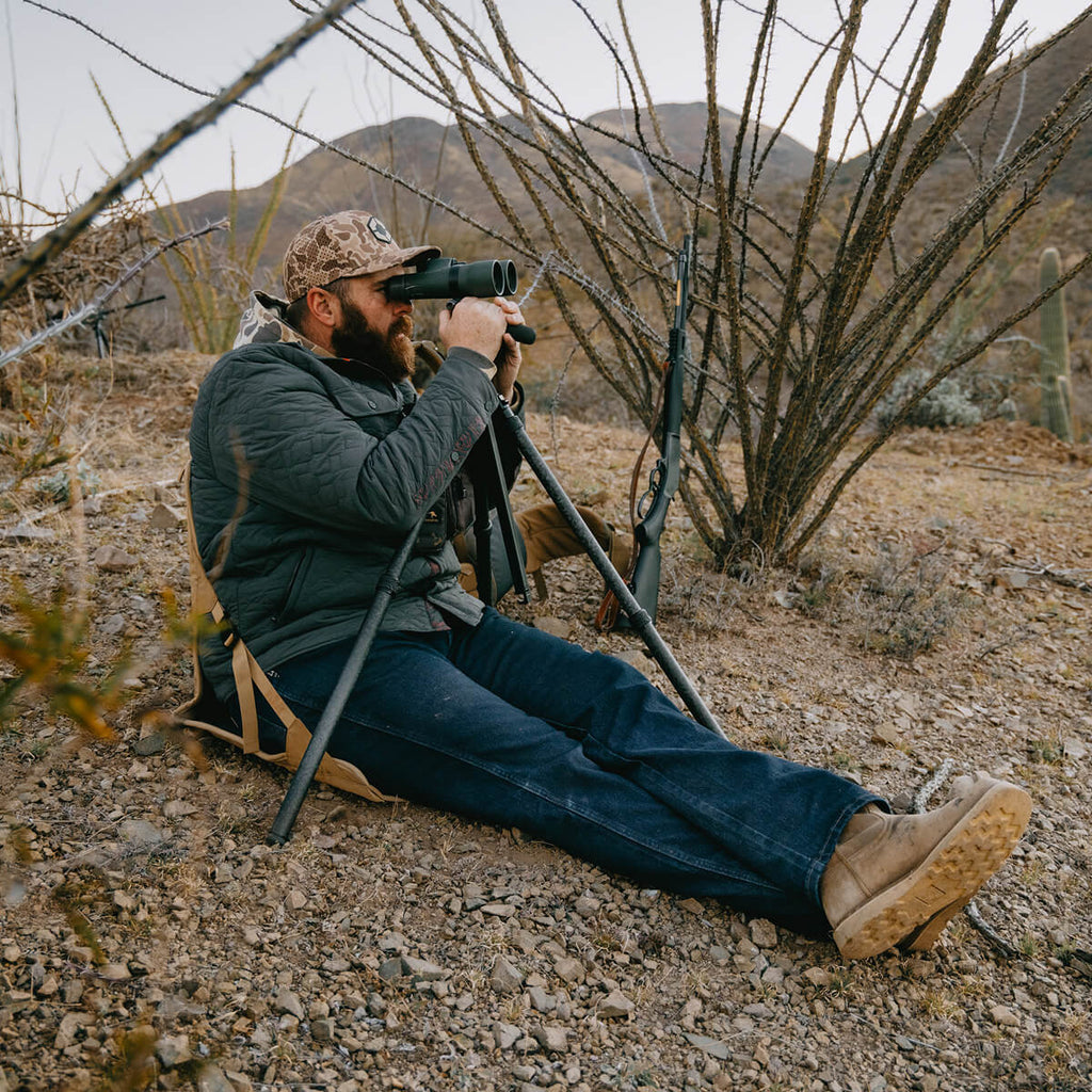 Tricer AD Carbon Tripod in use in the field
